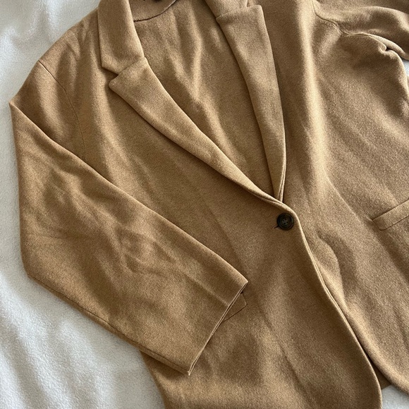 J. Crew $148 Cecile sweater blazer size XL heather khaki - Picture 4 of 13